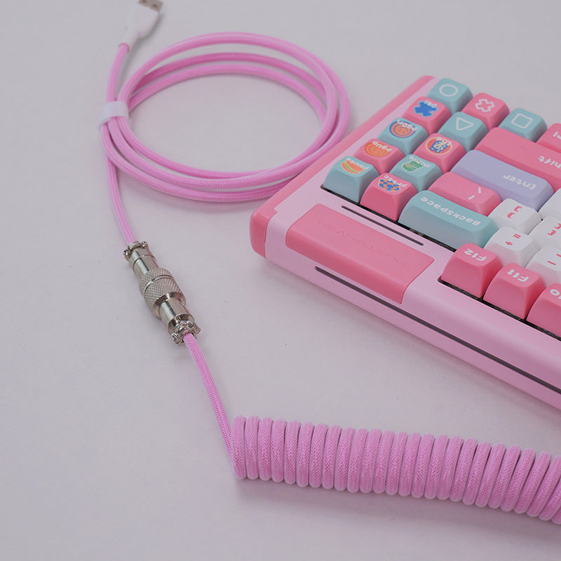 Coiled Keyboard Cable for Gaming Custom Rainbow Sprinkles Keyboard,Floyd