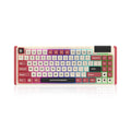 Dustsilver Red&White Classical Retro Hot Swapping RGB Wireless Mechanical Keyboard