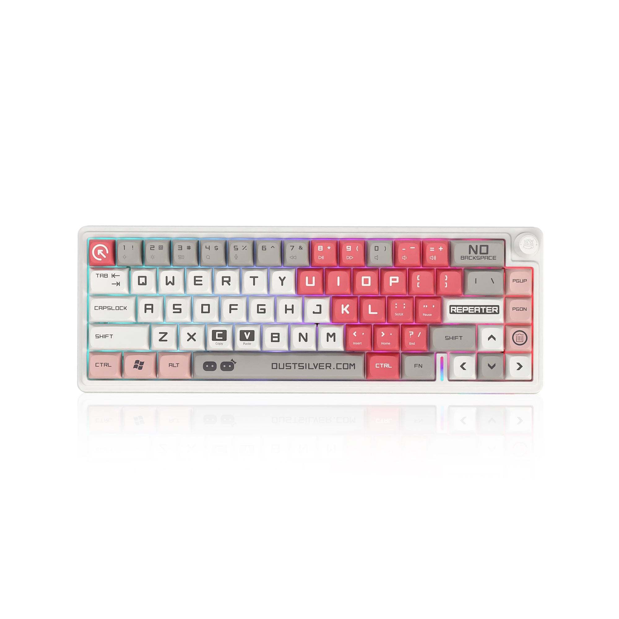 Dustsilver hot swappable pc gaming RGB Mechanical Keyboard used【only usa】
