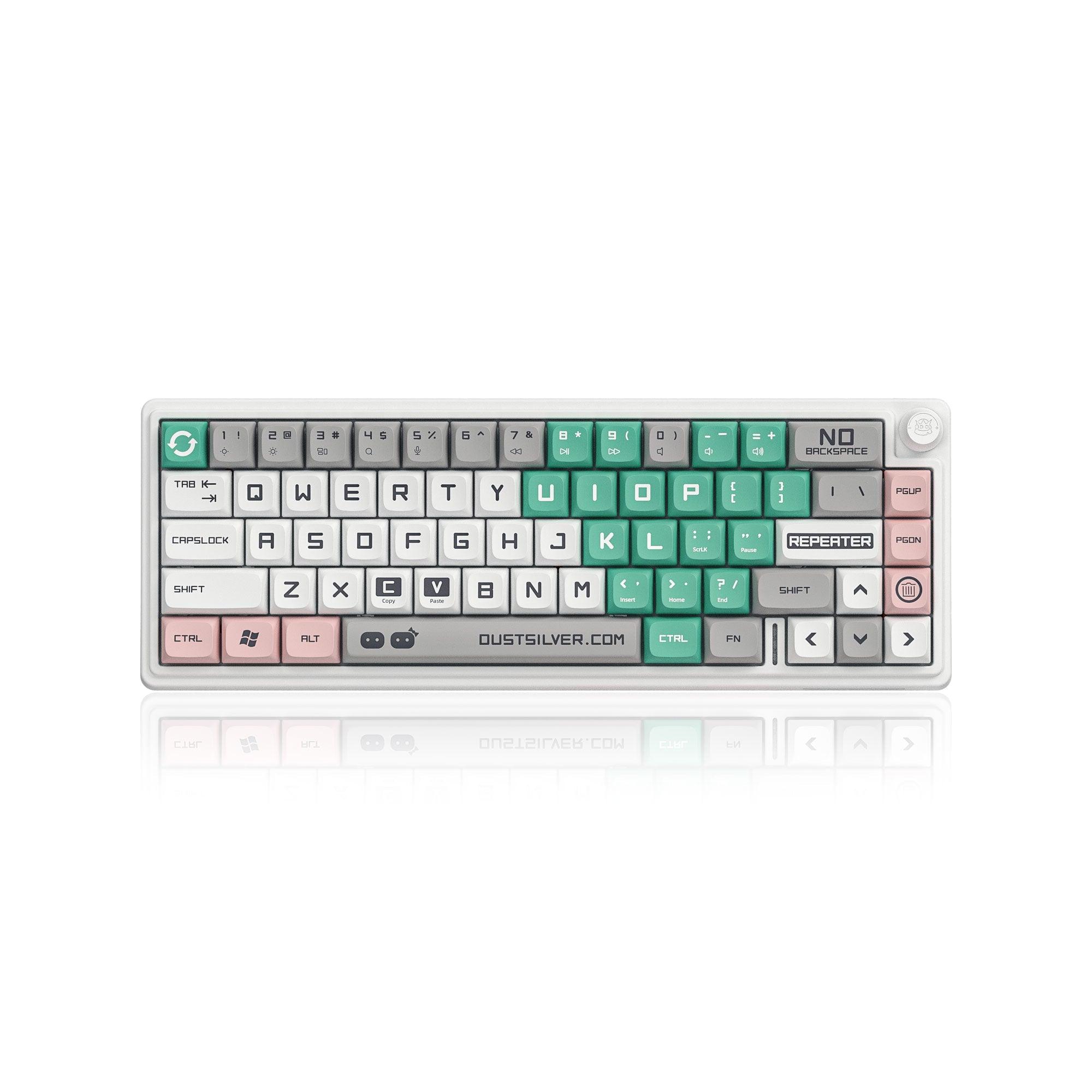 dustsilver™ K84 Colored Hot Swappable Backlit Wired Mechanical Keyboar