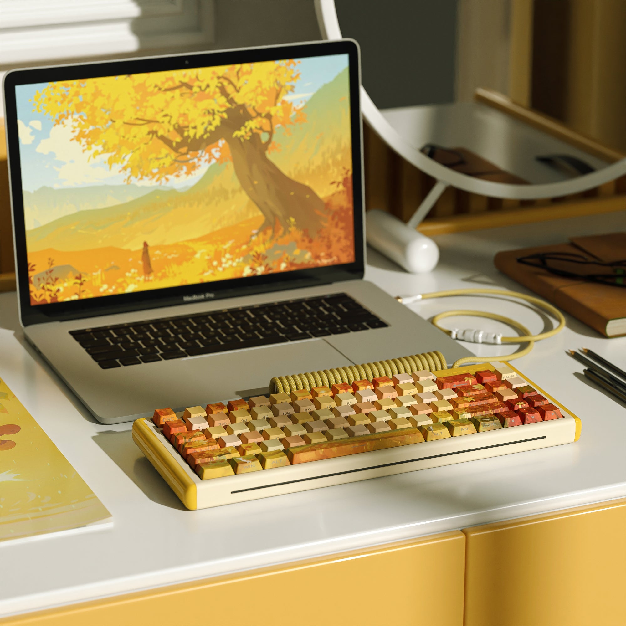 Dustsilver K84 New Arrival Autumn Tales Wired 75% layout Mechanical Keyboard
