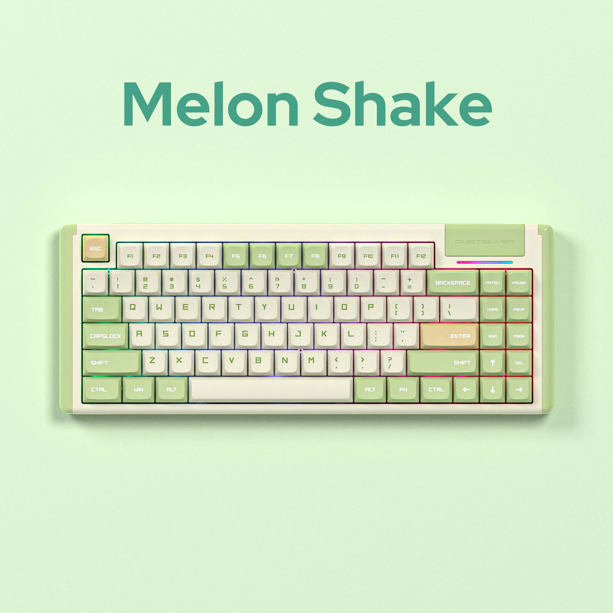 Dustsilver D84 Melon Shake Wireless 75% layout RGB Mechanical Keyboard