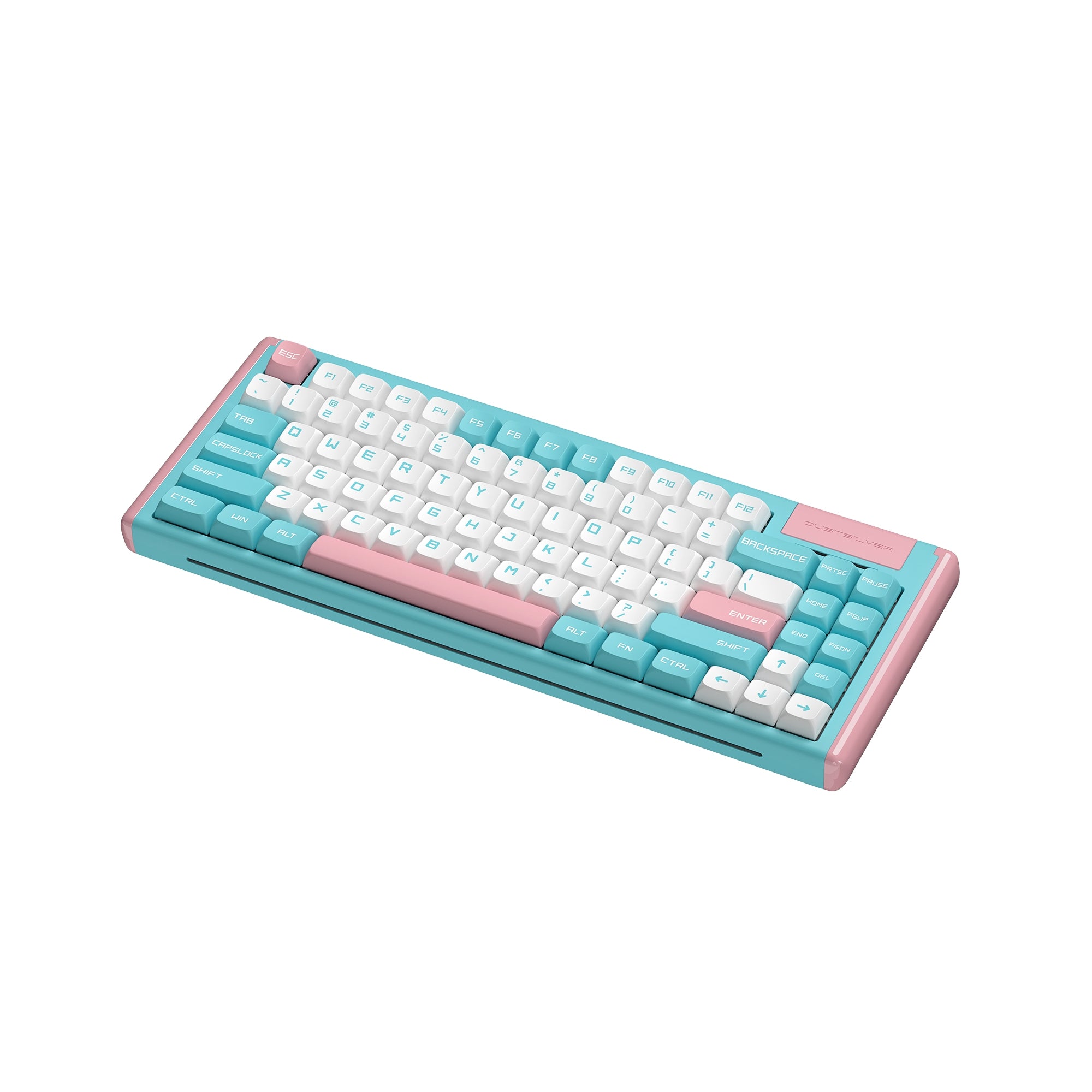 Blue Pink Milkshake 75 Percent Kawaii Teclado mecánico retroiluminado inalámbrico