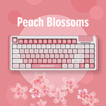 K84 Peach Blossoms Welded Keyboard