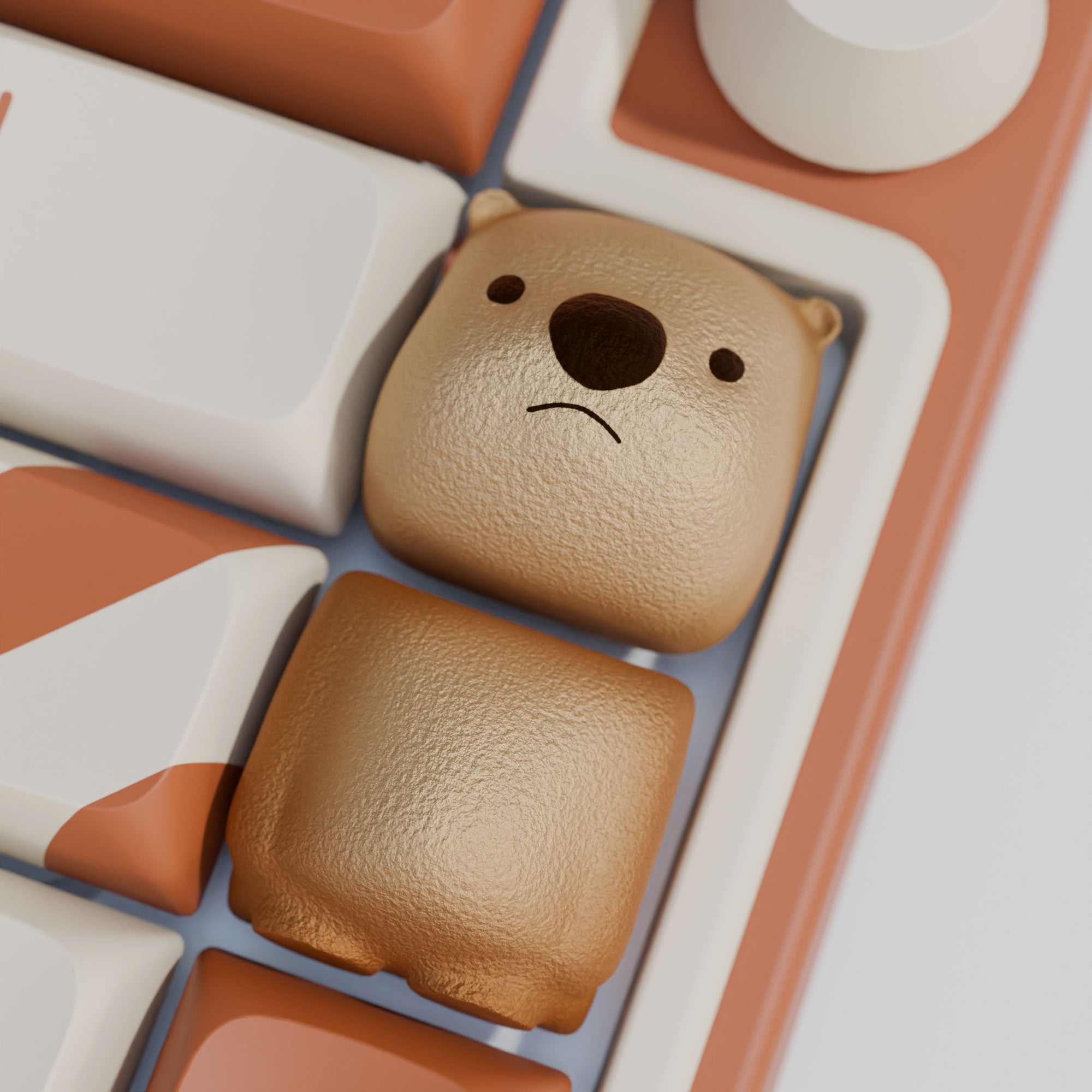 A complete Bear made of two Keycaps
