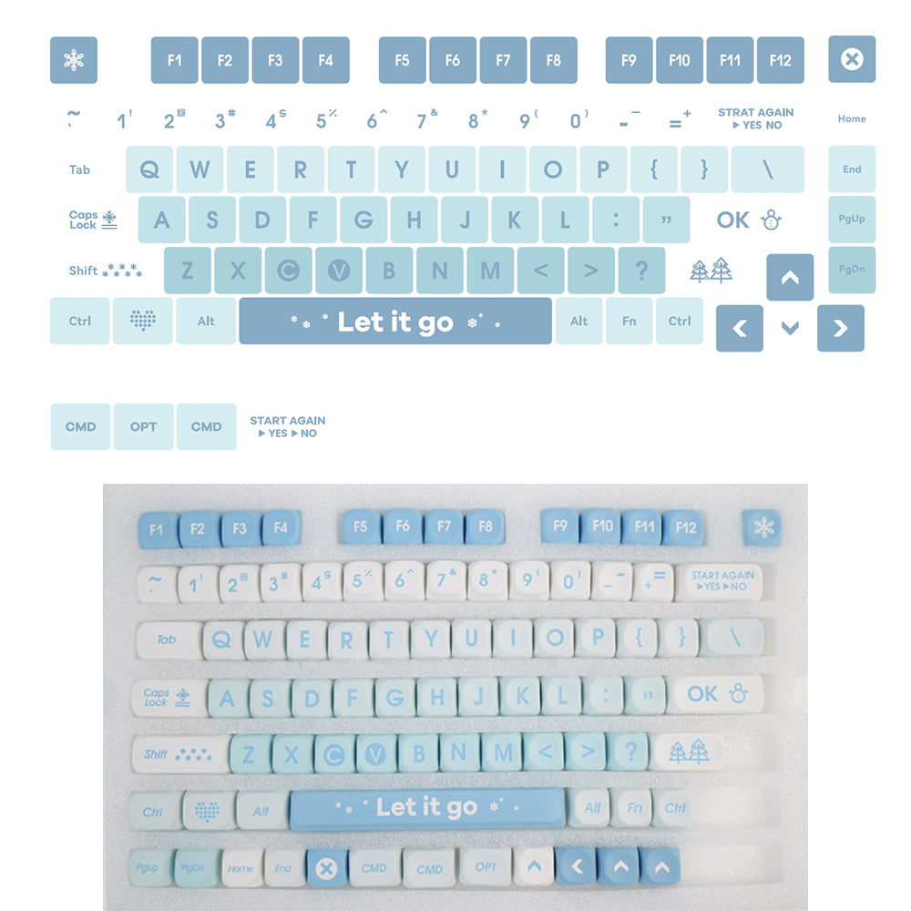 Dustsilver 82 keys Blue keycap suitable all keyboard