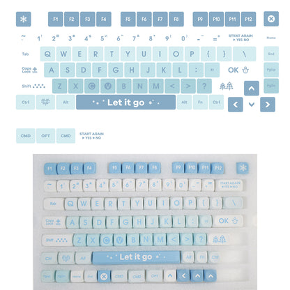 Dustsilver 82 keys Blue keycap suitable all keyboard