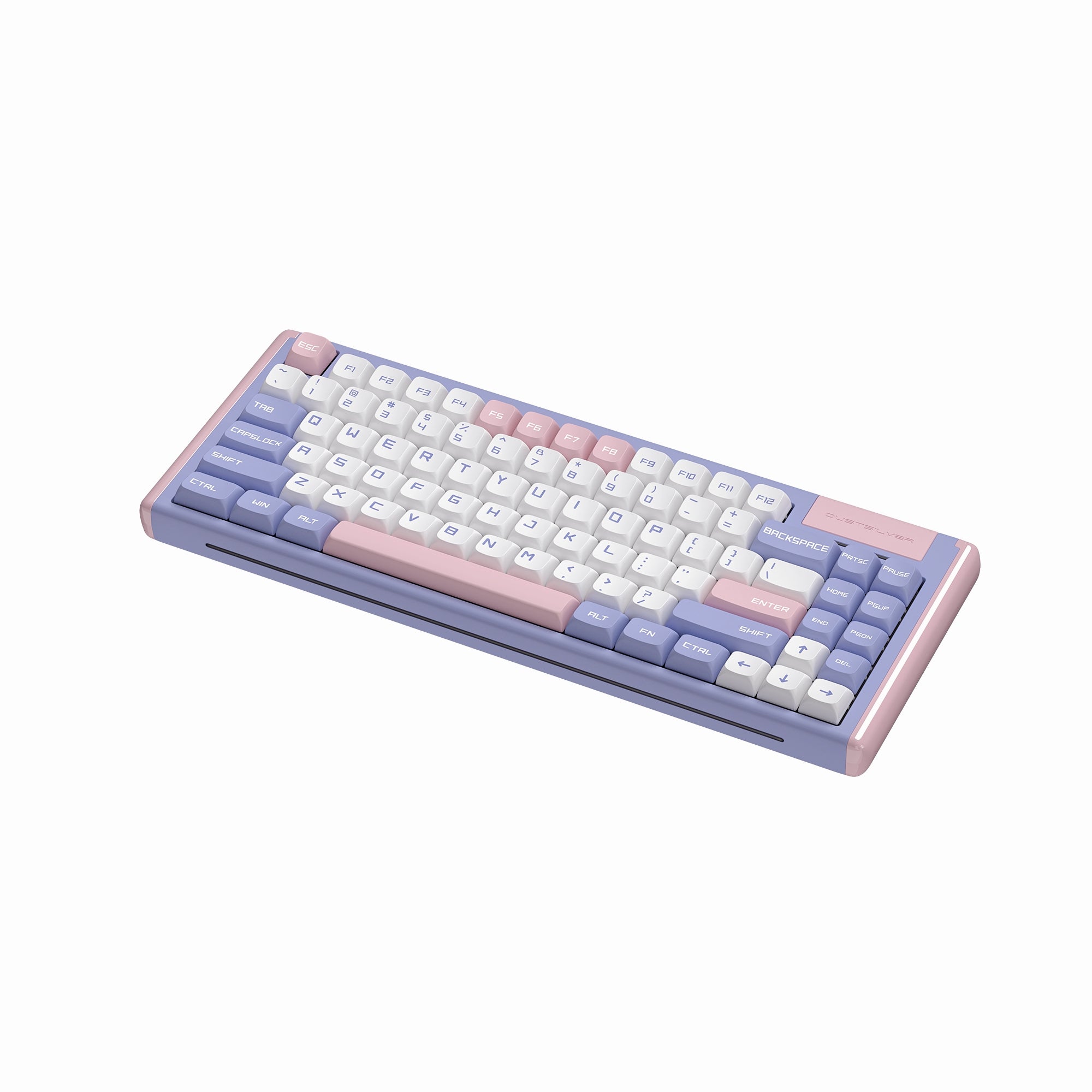 Púrpura, rosa, lila, 75 por ciento, lindo teclado mecánico retroiluminado con cable Kawaii