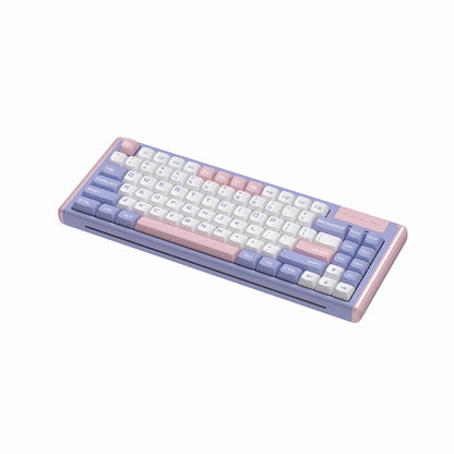 Púrpura, rosa, lila, 75 por ciento, lindo teclado mecánico retroiluminado con cable Kawaii