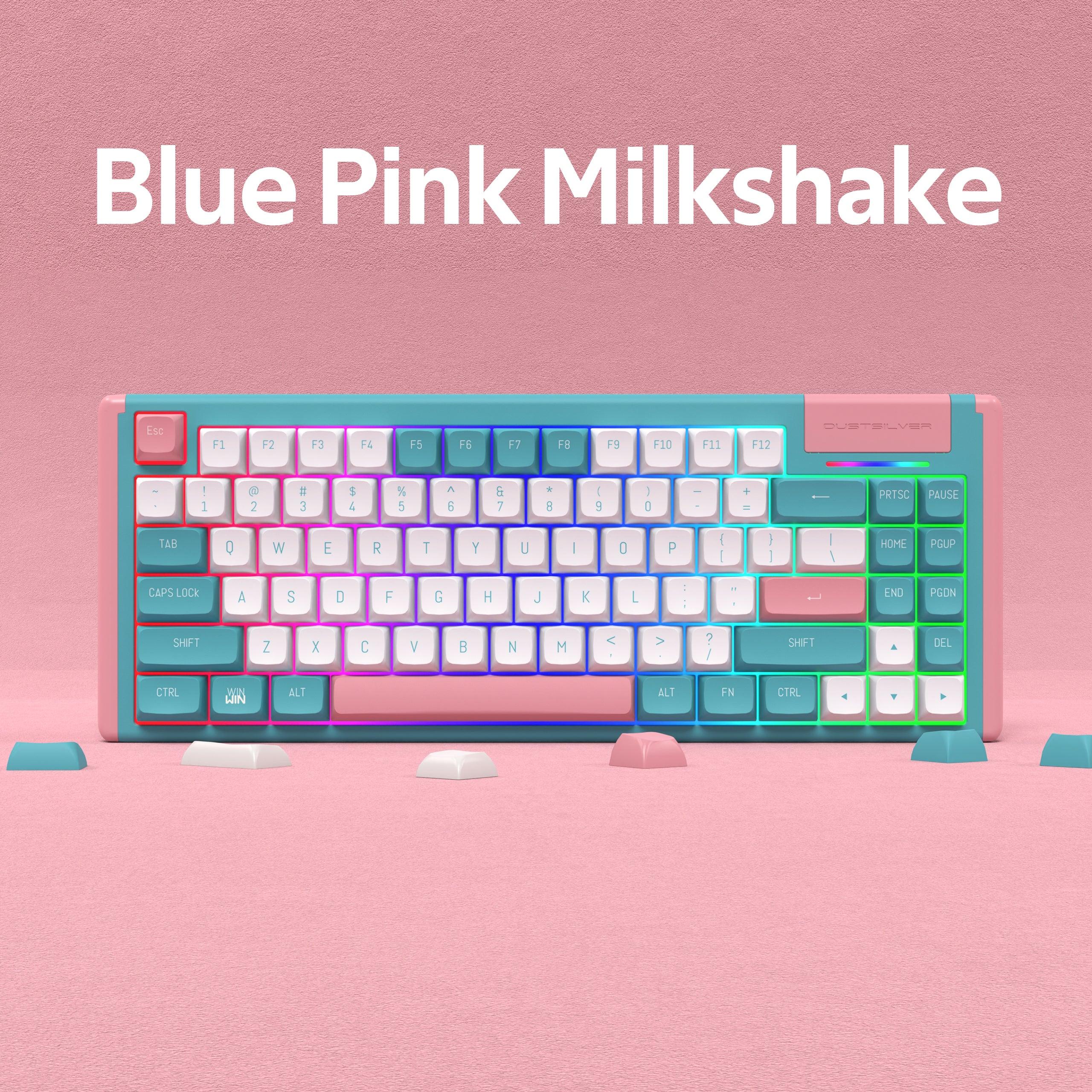 dustsilver™ K84 Colored Hot Swappable Backlit Wired Mechanical Keyboard