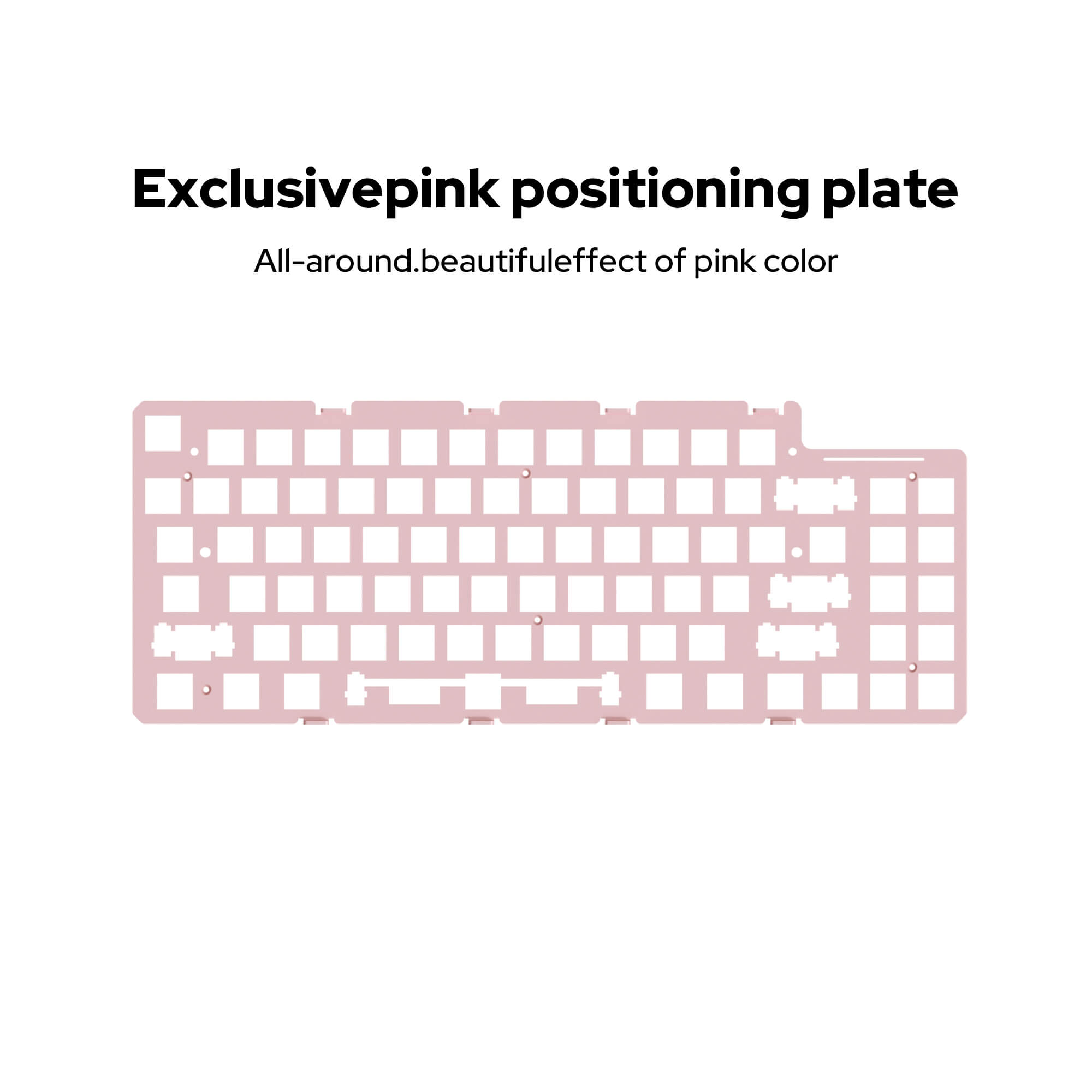 Dustsilver K84 Peach Blossoms Wired 75% layout Welded Switch Mechanical Keyboard