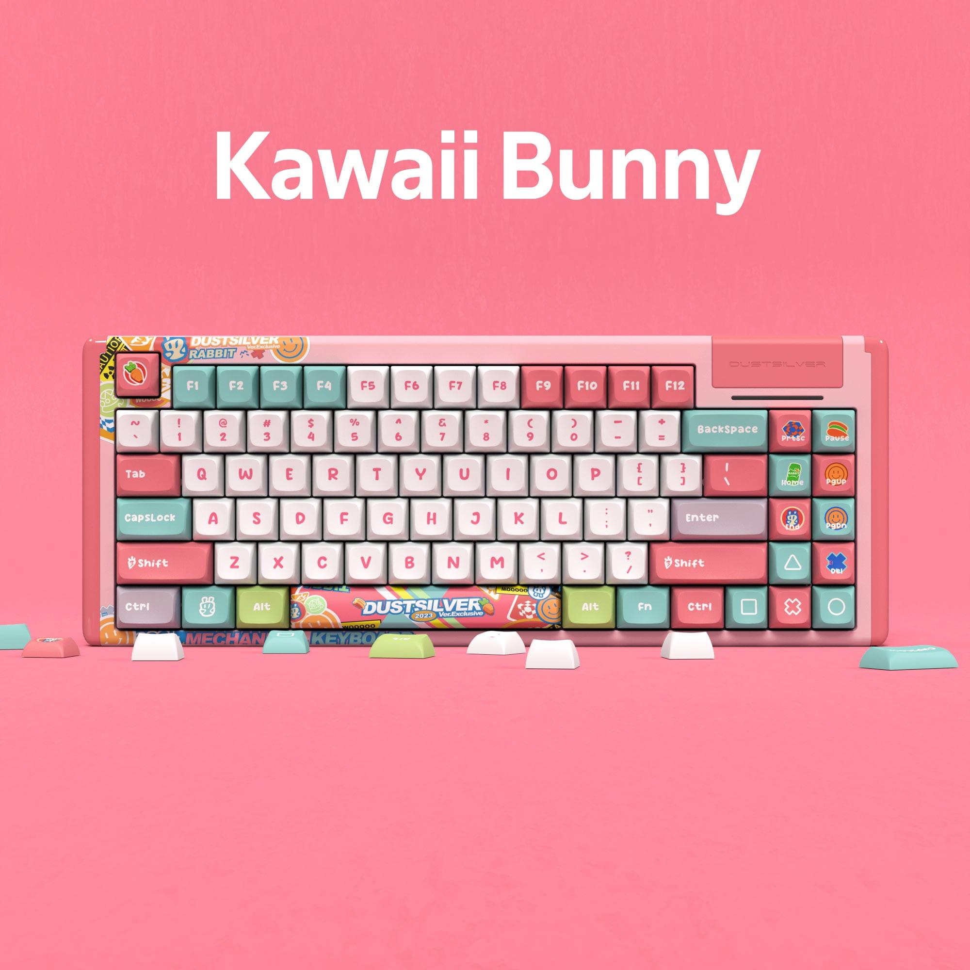 dustsilver™ K84 Colored Hot Swappable Backlit Wired Mechanical Keyboard