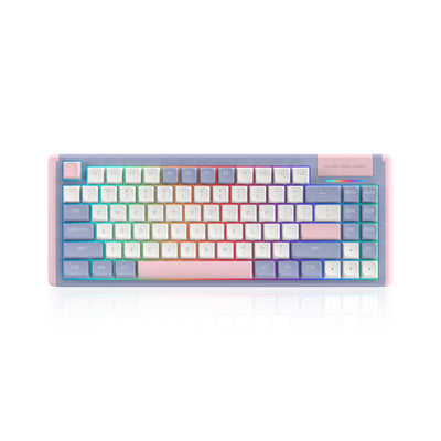 Purple Pink Lilac 75 Percent Cute Kawaii Wireless Backlit Mechanical Keyboard - dustsilver
