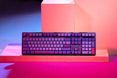 Cyberpunk Purple Hot Swappable Mechanical Gaming PC Keyboard - dustsilver