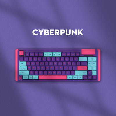 Cyberpunk Cool Purple Hotswap Backlit Wireless Mechanical Keyboard - dustsilver