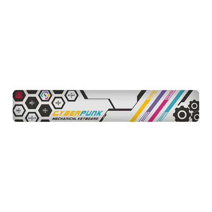 dustsilver™ Keyboard Wrist Rest Grey Cyberpunk Style Pattern - dustsilver