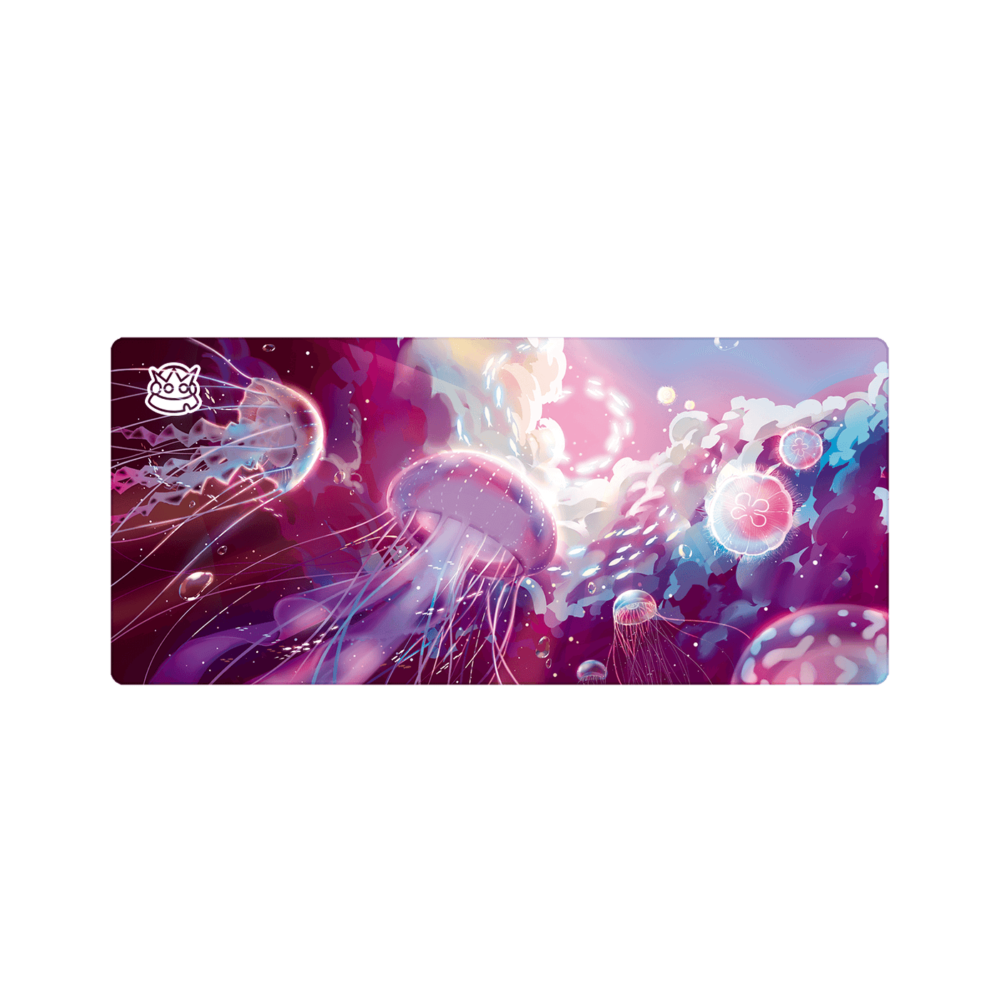 dustsilver™ Computer Table Mat Pink Cloud Sea Jellyfish Pattern Anime Mouse Pad Large Gaming Mouse Pad - dustsilver