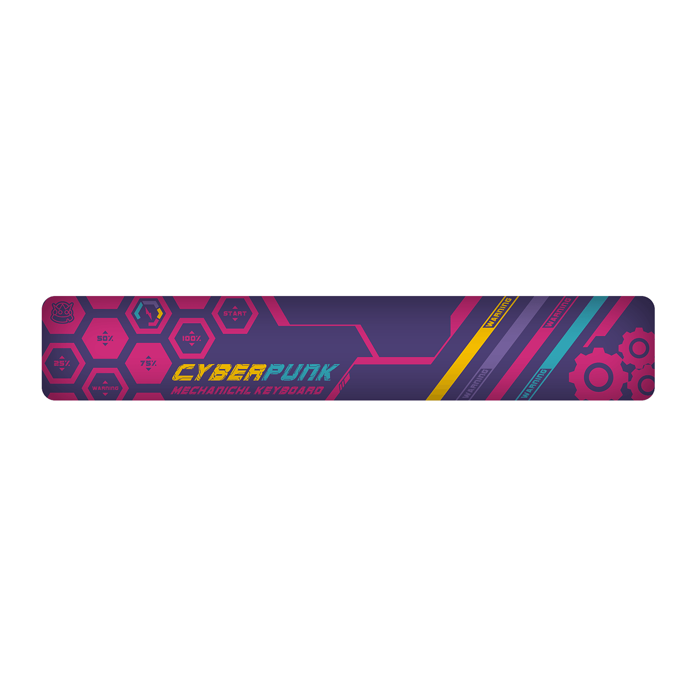 dustsilver™ Keyboard Wrist Rest Purple Cyberpunk Style Pattern - dustsilver