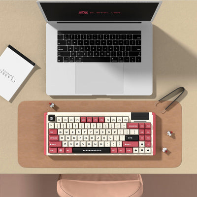 Red&White Classical Retro Hot Swapping RGB Wireless Mechanical Keyboard - dustsilver