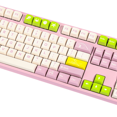 dustsilver™ SUMMER BEACH Pink Hot Swap Wireless Mechanical Keyboard - dustsilver