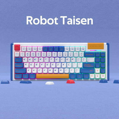 Robot Taisen Cool Colored Hotswap RGB Wireless Mechanical Keyboard - dustsilver