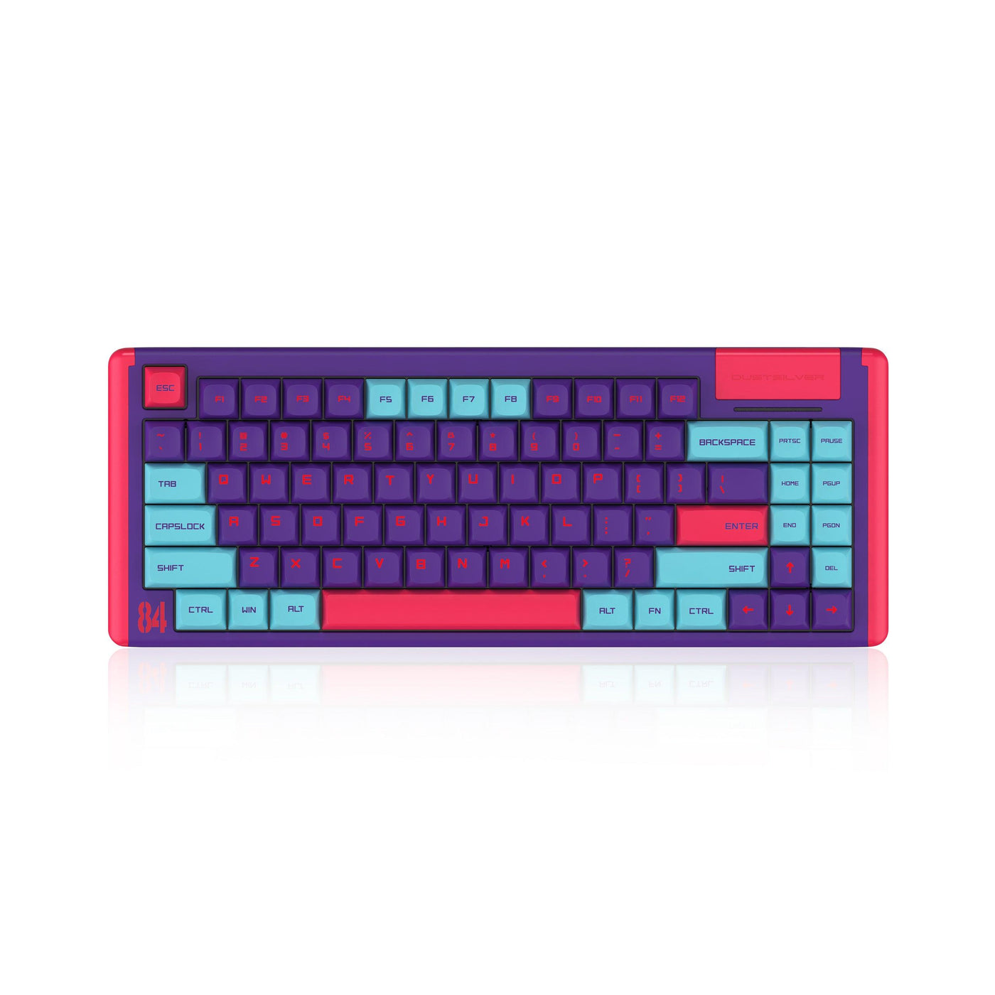 Cyberpunk Cool Purple Hotswap Backlit Wireless Mechanical Keyboard - dustsilver
